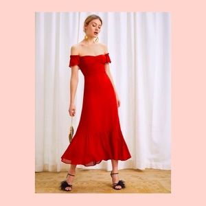 NWT REFORMATION Butterfly Dress in Cherry! 🍒